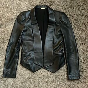 Black leather jacket